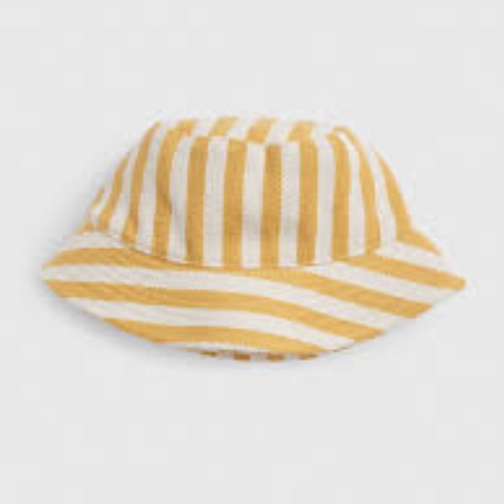 Stylish GAP Bucket Hat - Unisex Yellow & Cream